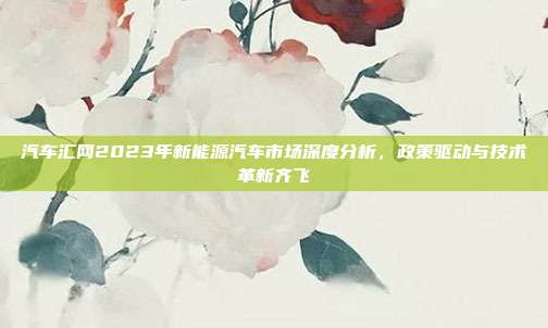 汽车汇网2023年新能源汽车市场深度分析，政策驱动与技术革新齐飞