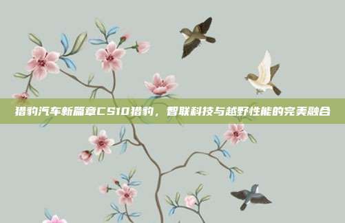 猎豹汽车新篇章CS10猎豹，智联科技与越野性能的完美融合