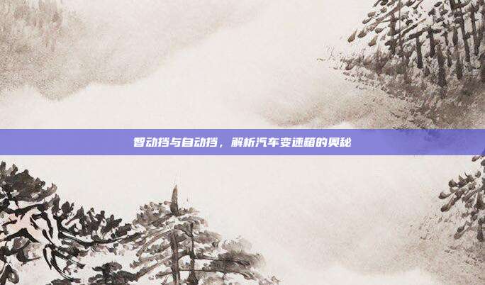 智动挡与自动挡，解析汽车变速箱的奥秘