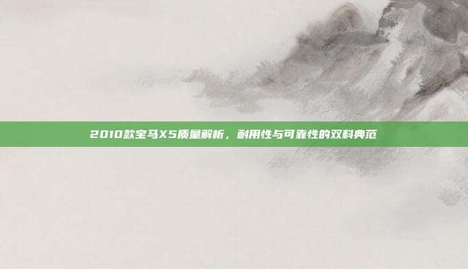 2010款宝马X5质量解析，耐用性与可靠性的双料典范
