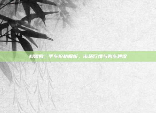 科雷傲二手车价格解析，市场行情与购车建议