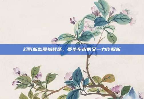 幻影新款震撼登场，豪华车市的又一力作解析
