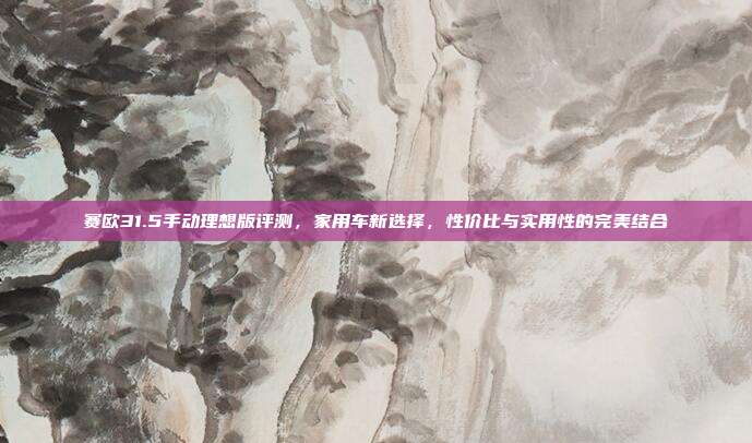 赛欧31.5手动理想版评测，家用车新选择，性价比与实用性的完美结合