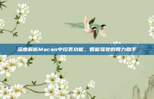 深度解析Macan中控表功能，智能驾驶的得力助手