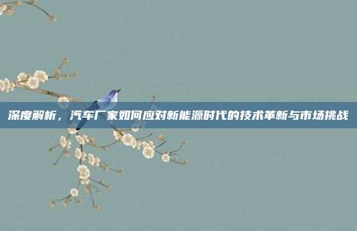 深度解析，汽车厂家如何应对新能源时代的技术革新与市场挑战