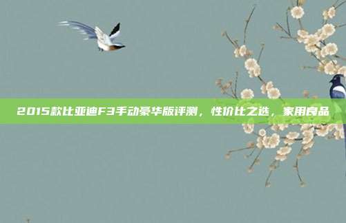 2015款比亚迪F3手动豪华版评测，性价比之选，家用良品