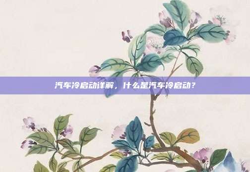 汽车冷启动详解，什么是汽车冷启动？