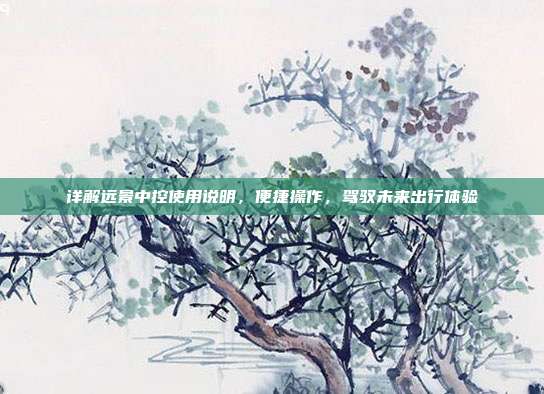 详解远景中控使用说明，便捷操作，驾驭未来出行体验
