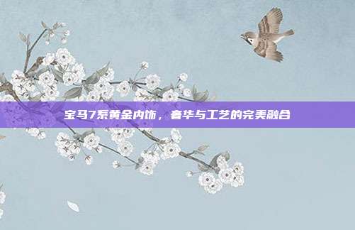 宝马7系黄金内饰，奢华与工艺的完美融合