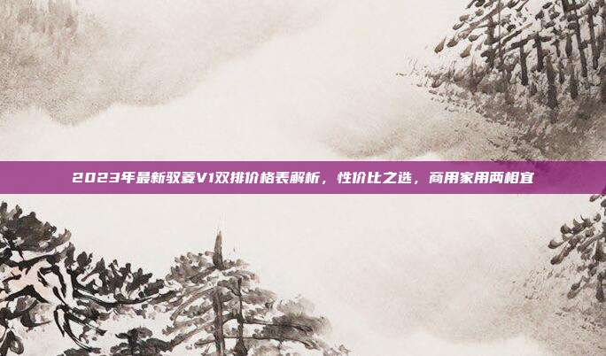 2023年最新驭菱V1双排价格表解析，性价比之选，商用家用两相宜