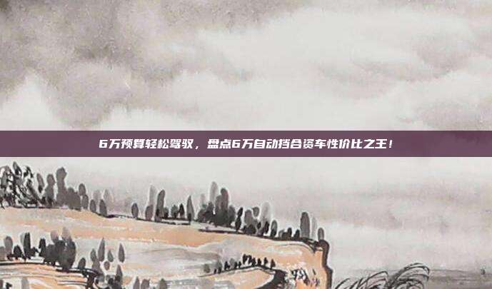 6万预算轻松驾驭，盘点6万自动挡合资车性价比之王！