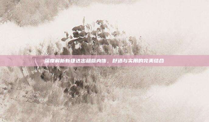 深度解析新捷达出租版内饰，舒适与实用的完美结合