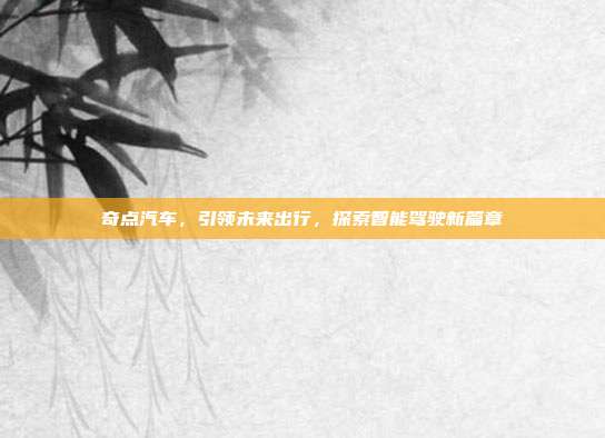 奇点汽车，引领未来出行，探索智能驾驶新篇章