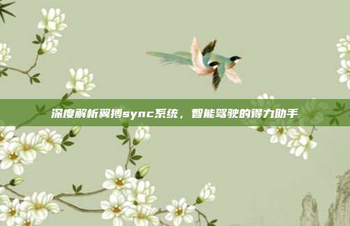 深度解析翼搏sync系统，智能驾驶的得力助手