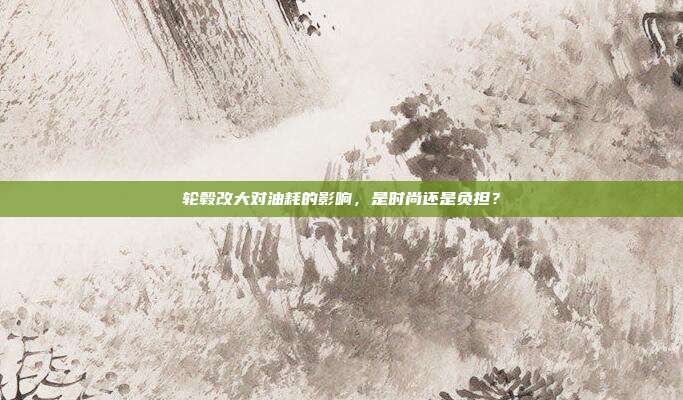 轮毂改大对油耗的影响，是时尚还是负担？