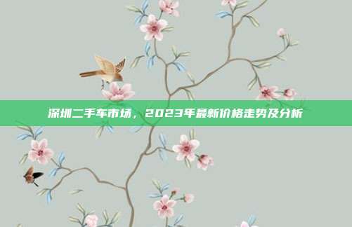 深圳二手车市场，2023年最新价格走势及分析