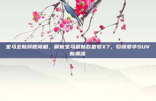 宝马全新旗舰亮相，解析宝马最新款型号X7，引领豪华SUV新潮流