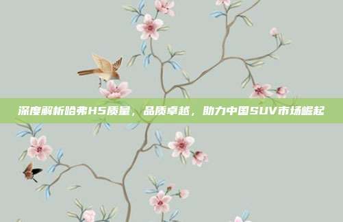深度解析哈弗H5质量，品质卓越，助力中国SUV市场崛起