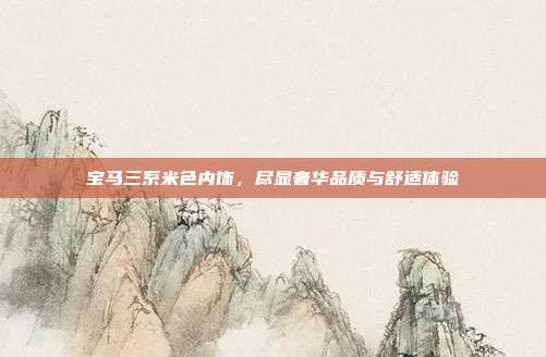 宝马三系米色内饰，尽显奢华品质与舒适体验