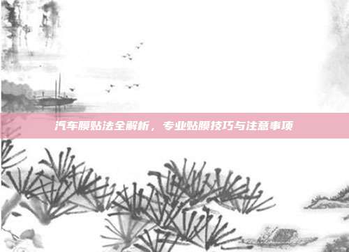 汽车膜贴法全解析，专业贴膜技巧与注意事项