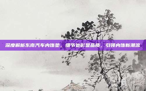 深度解析东南汽车内饰垫，细节处彰显品质，引领内饰新潮流