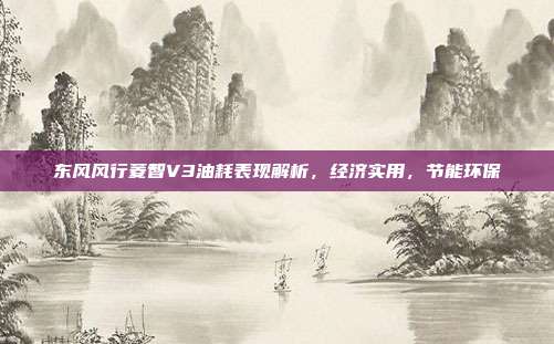 东风风行菱智V3油耗表现解析，经济实用，节能环保