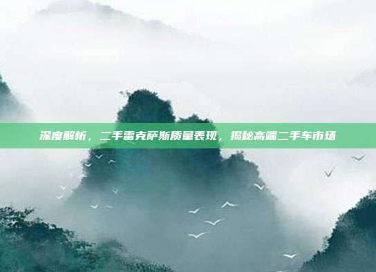 深度解析，二手雷克萨斯质量表现，揭秘高端二手车市场