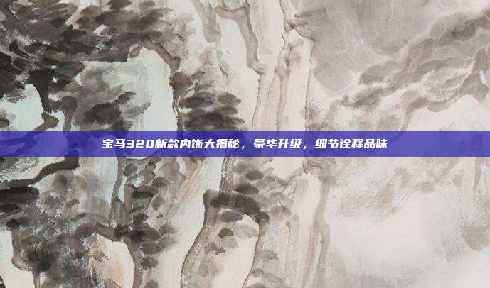 宝马320新款内饰大揭秘，豪华升级，细节诠释品味
