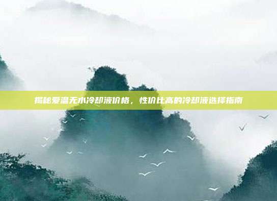 揭秘爱温无水冷却液价格，性价比高的冷却液选择指南