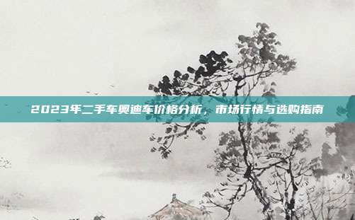 2023年二手车奥迪车价格分析，市场行情与选购指南