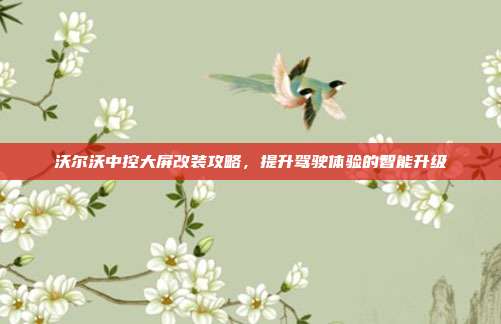 沃尔沃中控大屏改装攻略，提升驾驶体验的智能升级