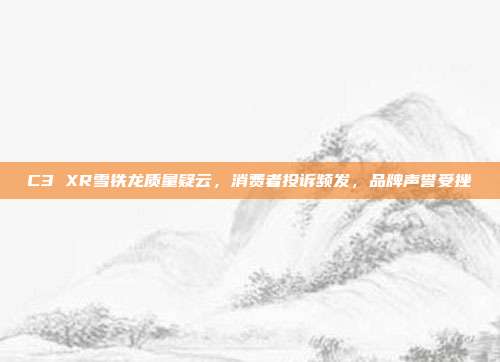 C3 XR雪铁龙质量疑云，消费者投诉频发，品牌声誉受挫
