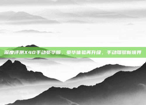 深度评测X40手动豪华版，豪华体验再升级，手动驾驭新境界