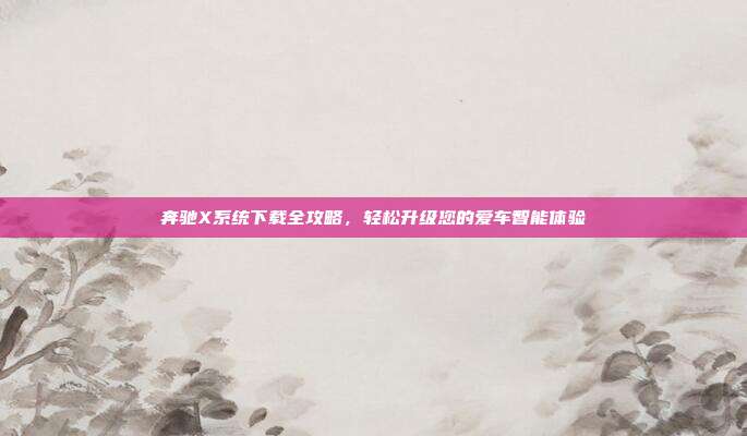 奔驰X系统下载全攻略，轻松升级您的爱车智能体验