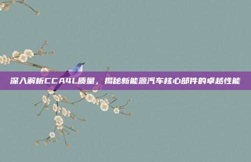 深入解析CCA4L质量，揭秘新能源汽车核心部件的卓越性能