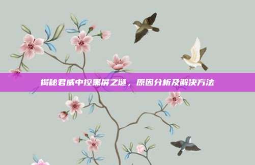 揭秘君威中控黑屏之谜，原因分析及解决方法