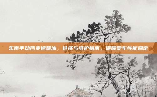 东南手动挡变速箱油，选择与维护指南，保障爱车性能稳定