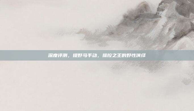 深度评测，提野马手动，操控之王的野性演绎