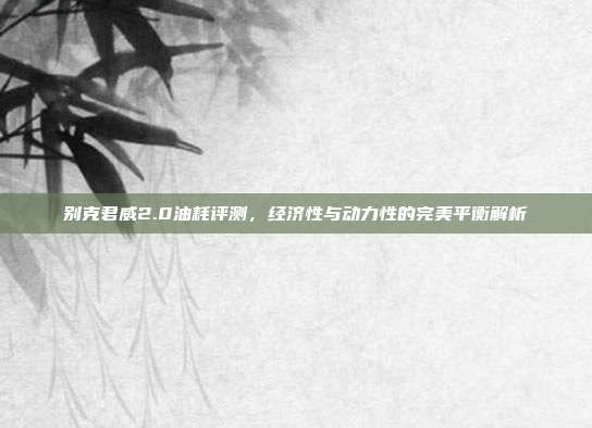 别克君威2.0油耗评测，经济性与动力性的完美平衡解析