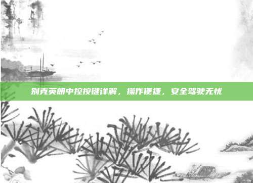 别克英朗中控按键详解，操作便捷，安全驾驶无忧