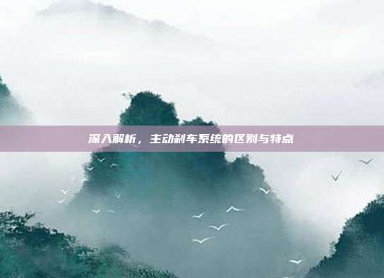 深入解析，主动刹车系统的区别与特点