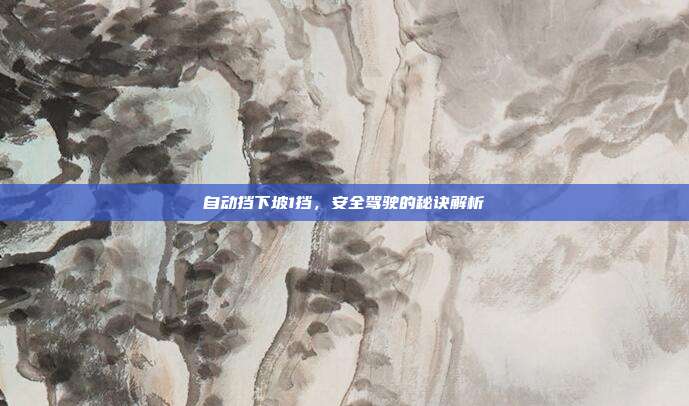 自动挡下坡1挡，安全驾驶的秘诀解析