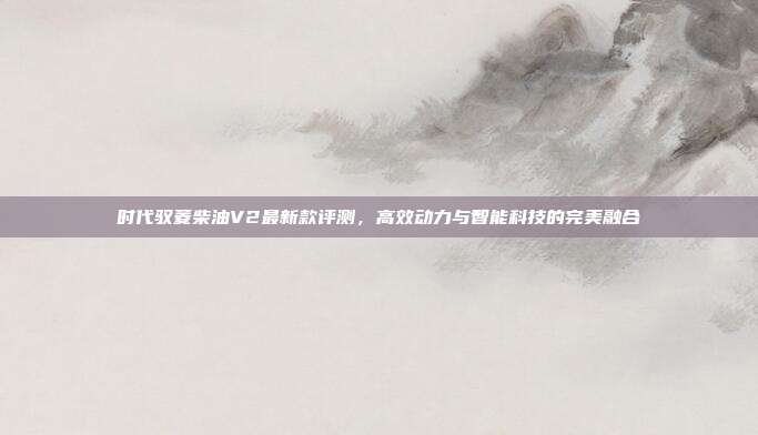 时代驭菱柴油V2最新款评测，高效动力与智能科技的完美融合