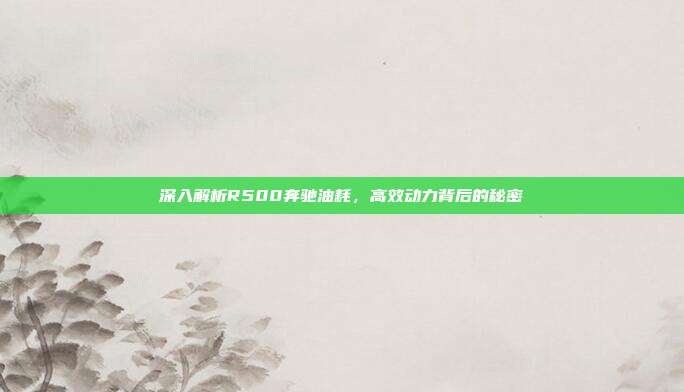 深入解析R500奔驰油耗，高效动力背后的秘密
