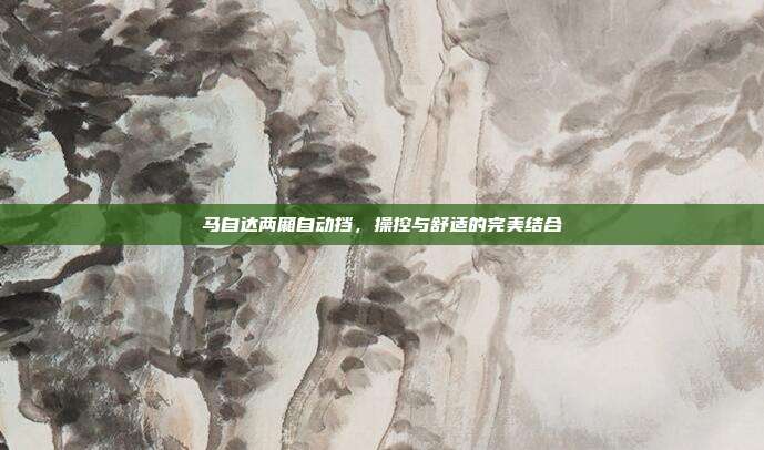马自达两厢自动挡，操控与舒适的完美结合