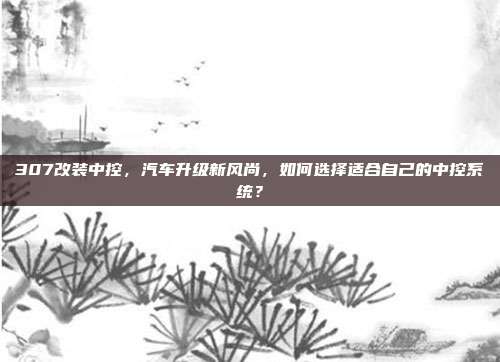 307改装中控，汽车升级新风尚，如何选择适合自己的中控系统？