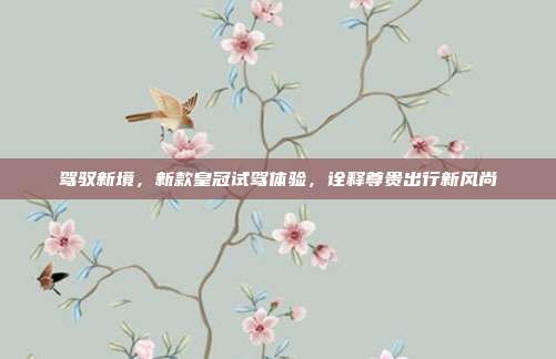 驾驭新境，新款皇冠试驾体验，诠释尊贵出行新风尚