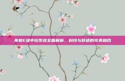 奔驰E级中控系统全面解析，科技与舒适的完美融合