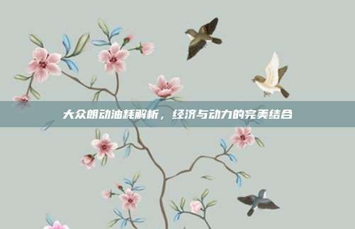 大众朗动油耗解析，经济与动力的完美结合