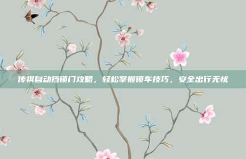 传祺自动挡锁门攻略，轻松掌握锁车技巧，安全出行无忧